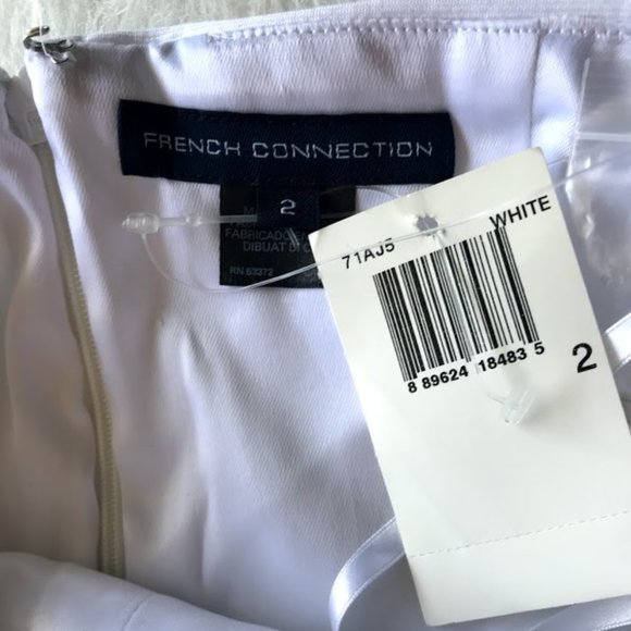 French Connection white halter dress size 2 - Picture 6 of 12